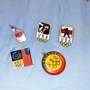 5 USA Olympic pins